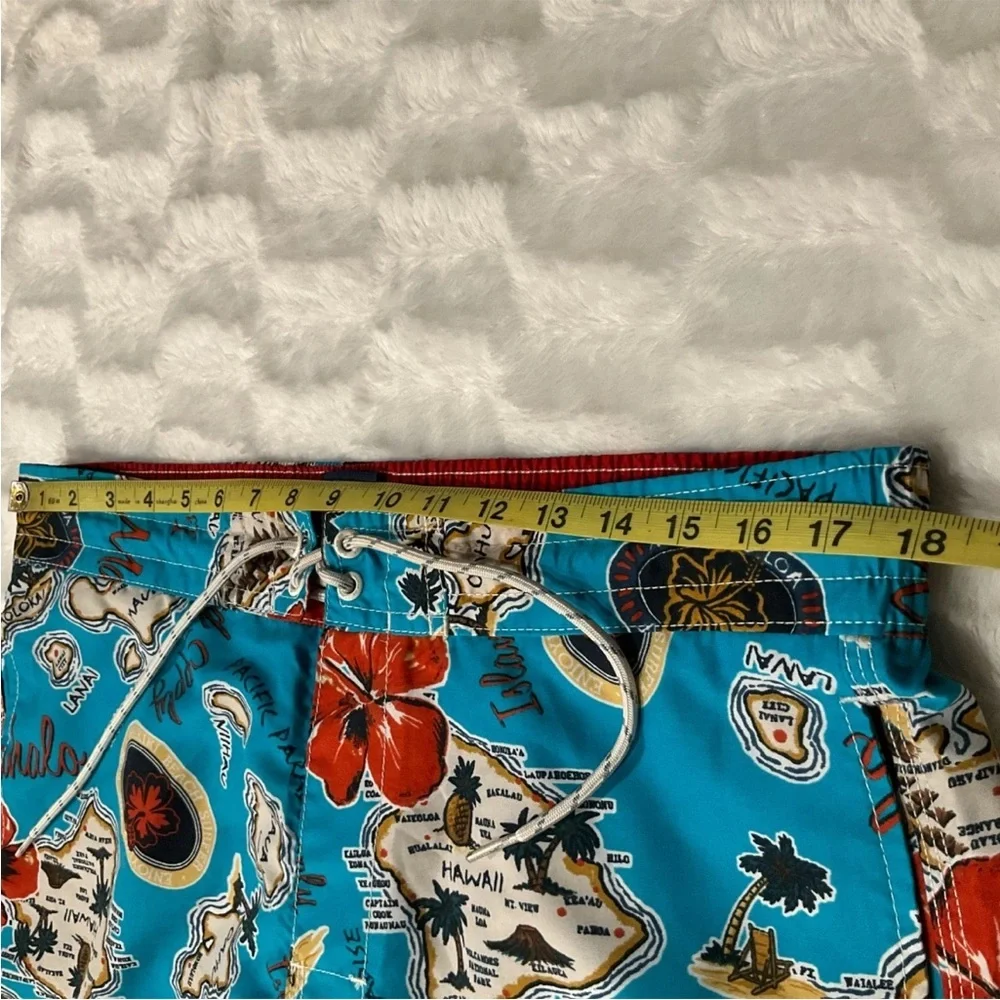 Caribbean Joe  Mens Hawaiian Swim Shorts Size‎ Large